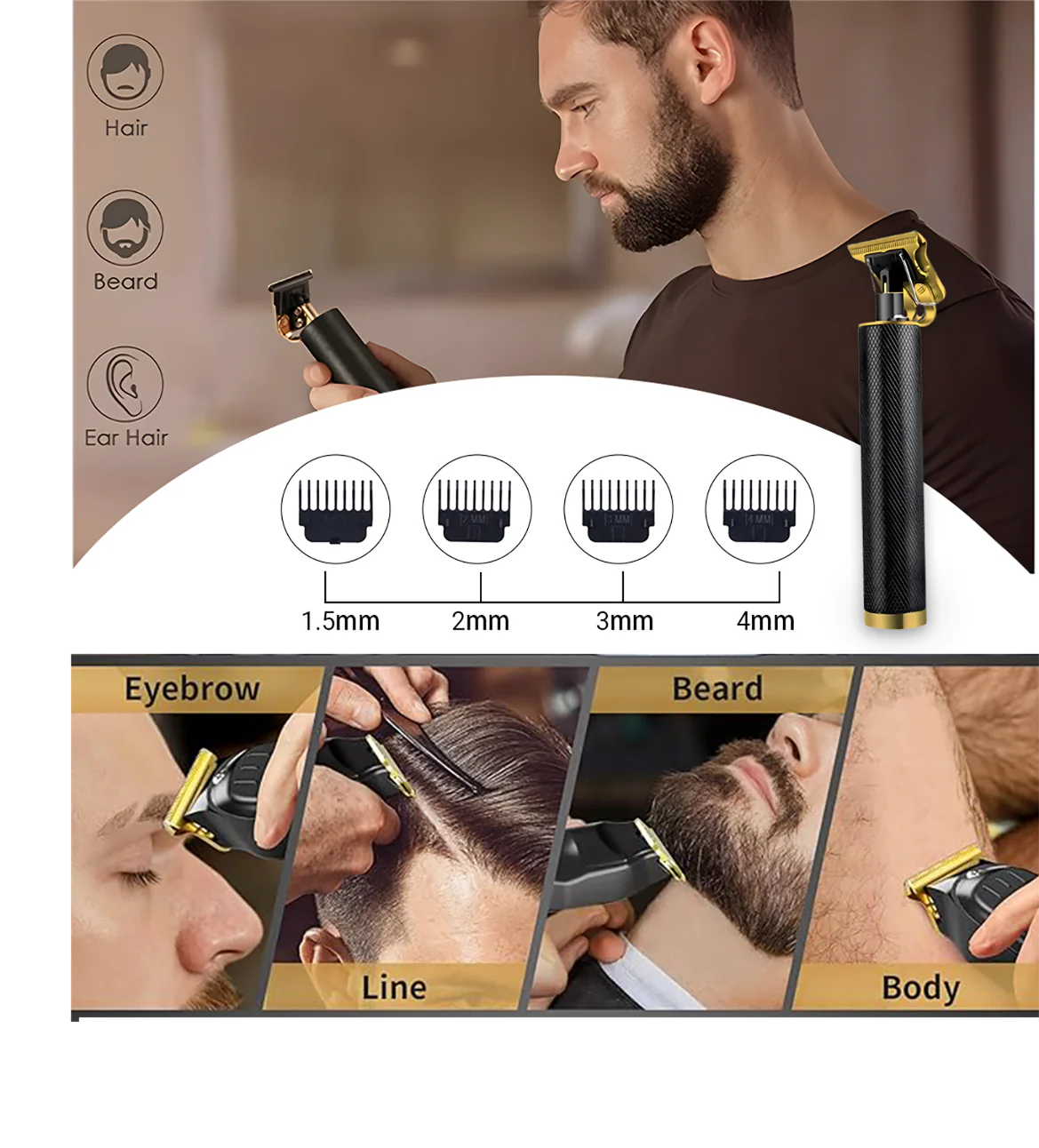 Cordless Zero Gapped Trimmer Hair Clipper