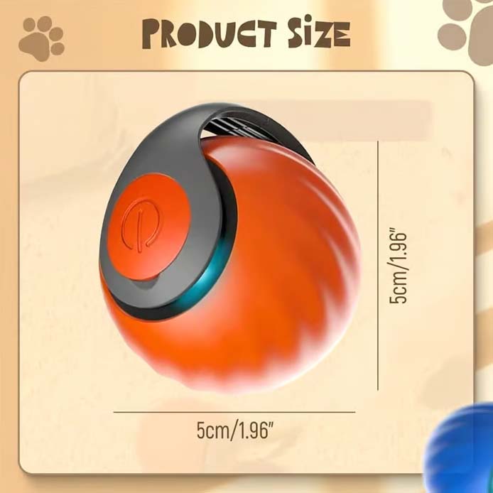 🐾 Speedy Tail 2.0 - Interactive Electric Rolling Ball with Teasing Tail – Smart Cat Toy for Indoor & Outdoor Fun 🎉🐱