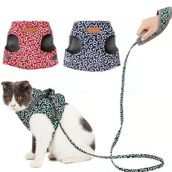 🔥Cat Dogs Vest Harness and Leash Anti-break Away Chest Strap Cat Clothes